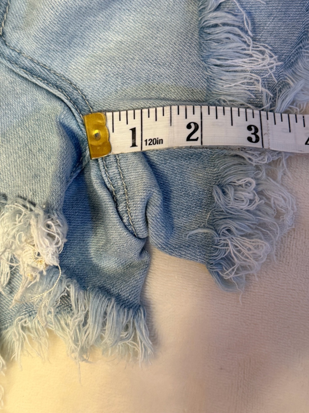 American Eagle Outfitters Light Blue Ripped Jean Shorts - Picture 7 of 7